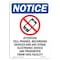 Signmission OSHA Notice, 7" Height, Attention Cell Phones Sign With Symbol, 7" X 5", Portrait OS-NS-D-57-V-10187 - alternate 1